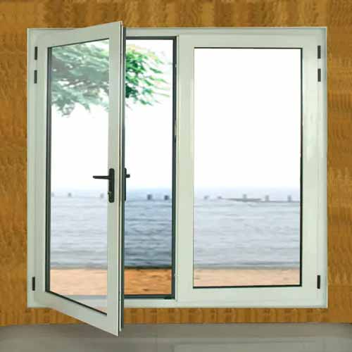 Windproof Hurricane Impact Glass Windows UPVC window frame Vinyl Casement Double Glazed PVC Window