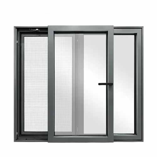 Customized aluminum windows and doors factory double tempered glass casement window aluminium casement windows